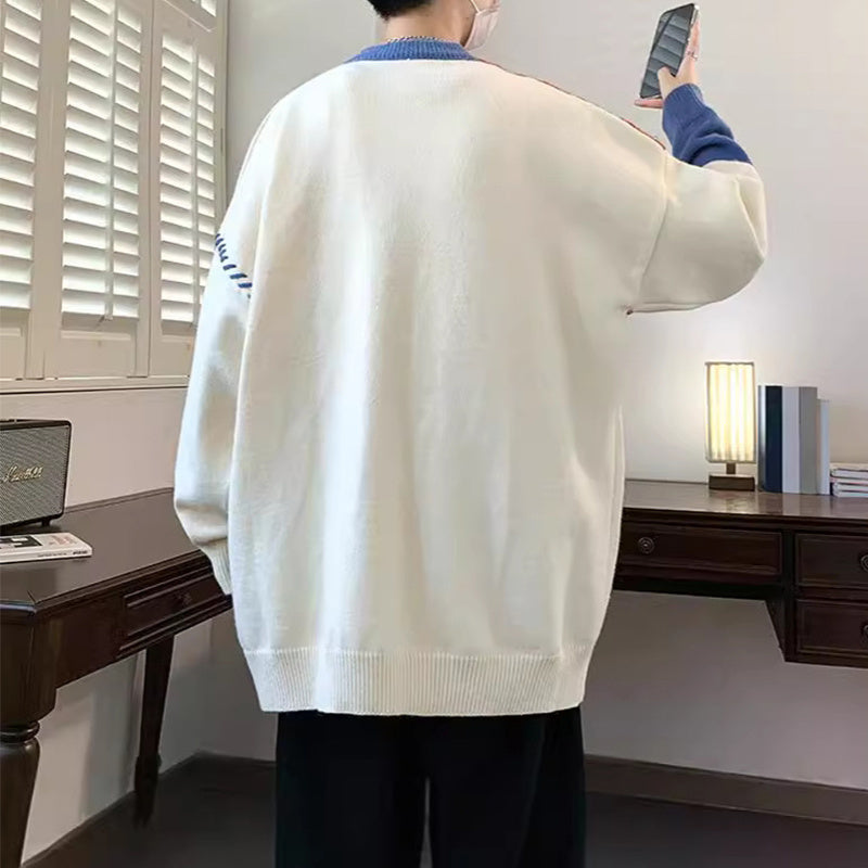 Trendy Colorblock Pullover Sweater