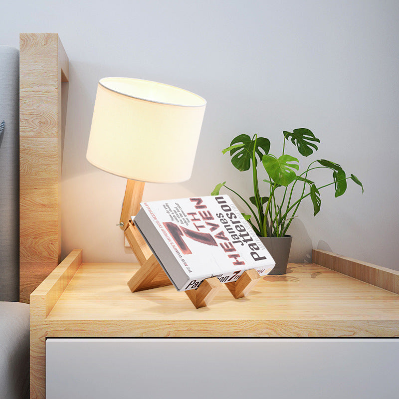 Creative Wooden Book Holder Table Lamp