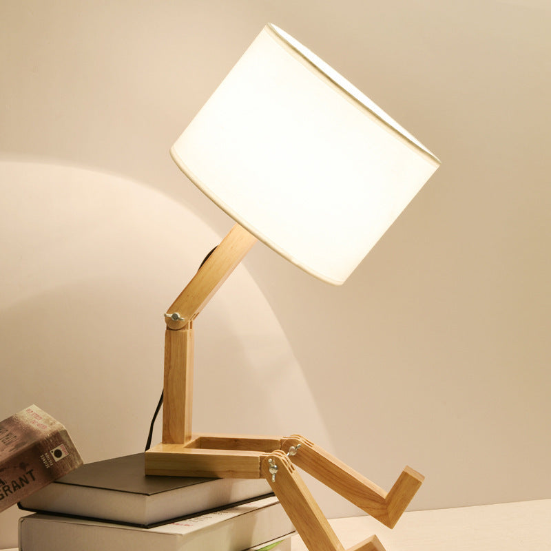 Creative Wooden Book Holder Table Lamp