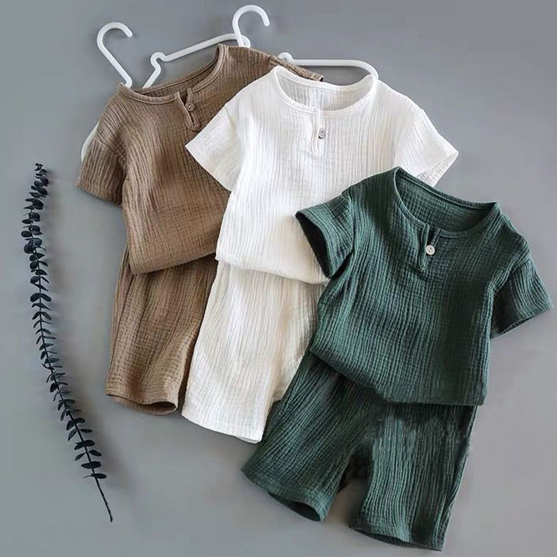 Summer Short-sleeved Cotton Baby Suit