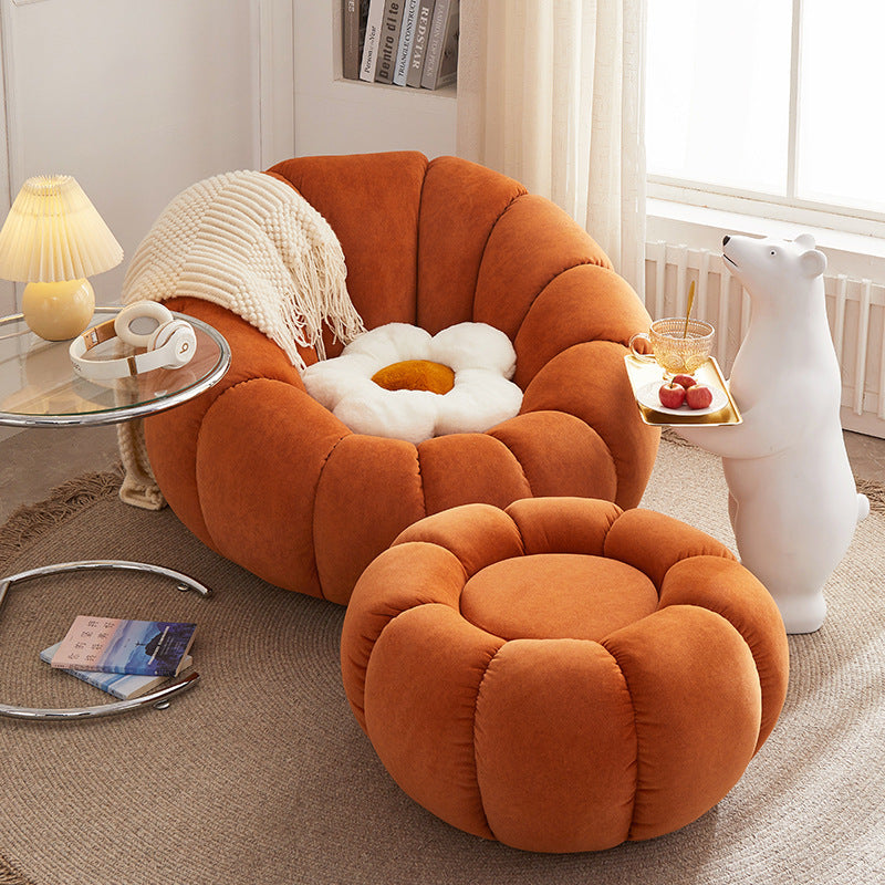 Casual Pumpkin Tatami Single Sofa Chair