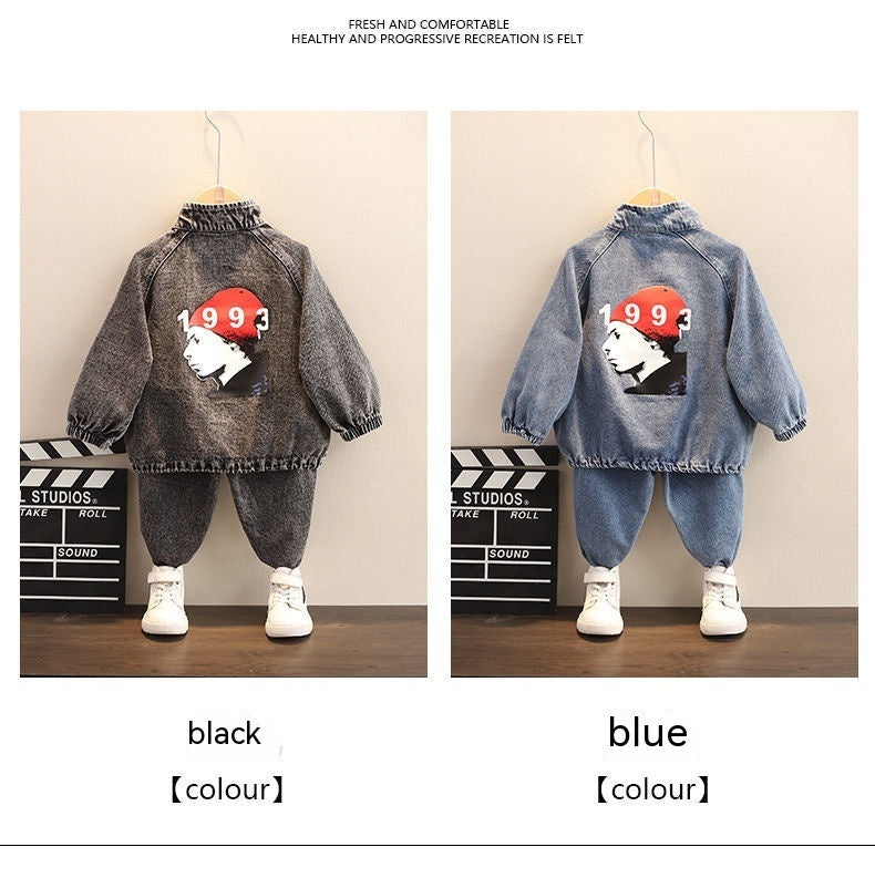 Casual Denimly Jacket And Pants For Boy