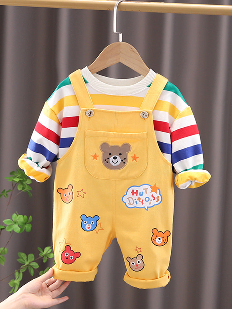 Cute Bear Printed Jumpsuit for Toddlers