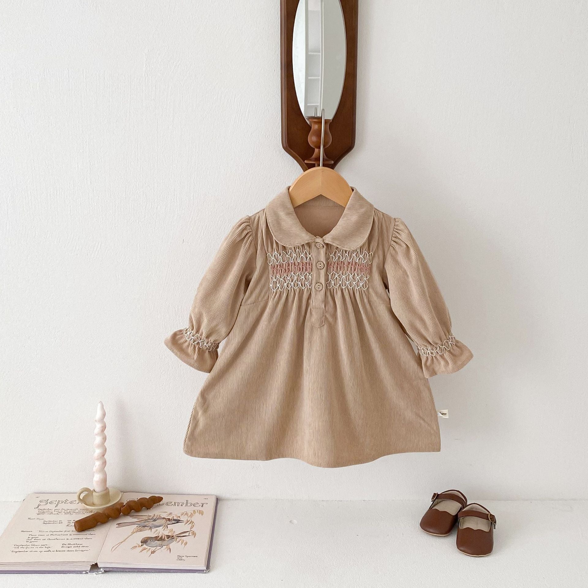 Corduroy Baby Girl Triangle Jumpsuit Dress