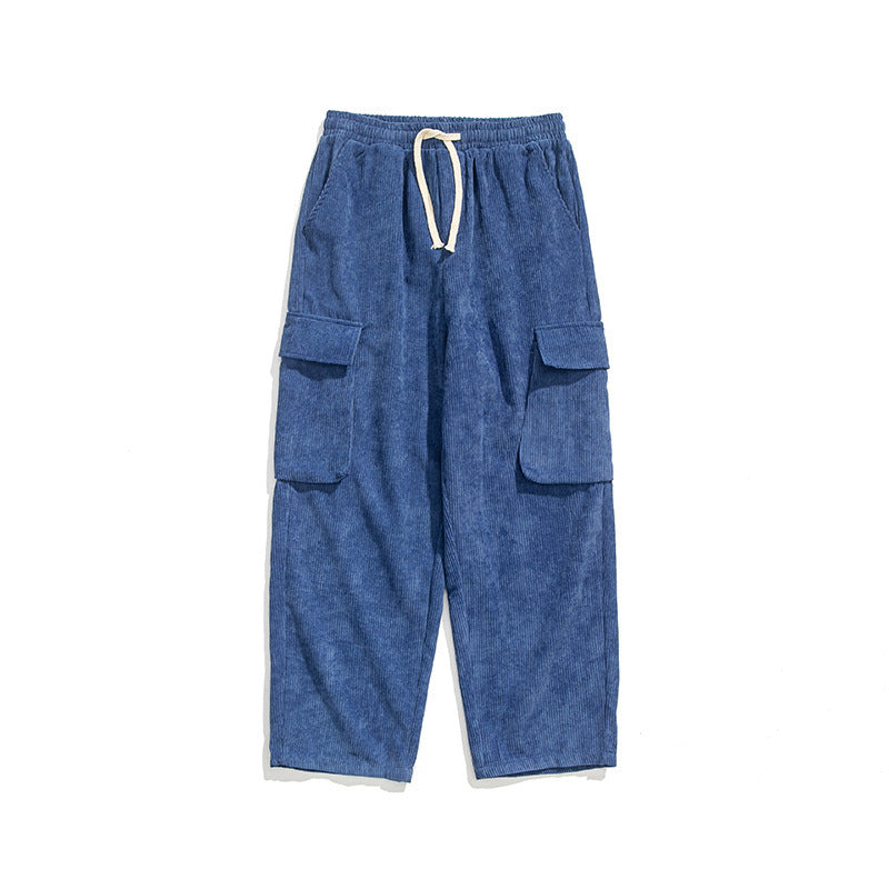 Loose Straight Men Corduroy Pants