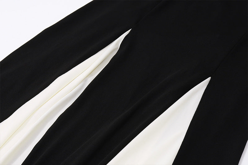 Women's B\W Color Contrast Sling Dress
