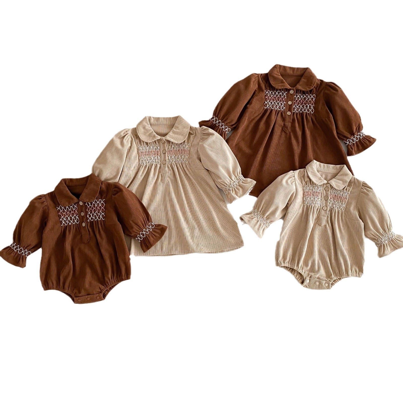 Corduroy Baby Girl Triangle Jumpsuit Dress