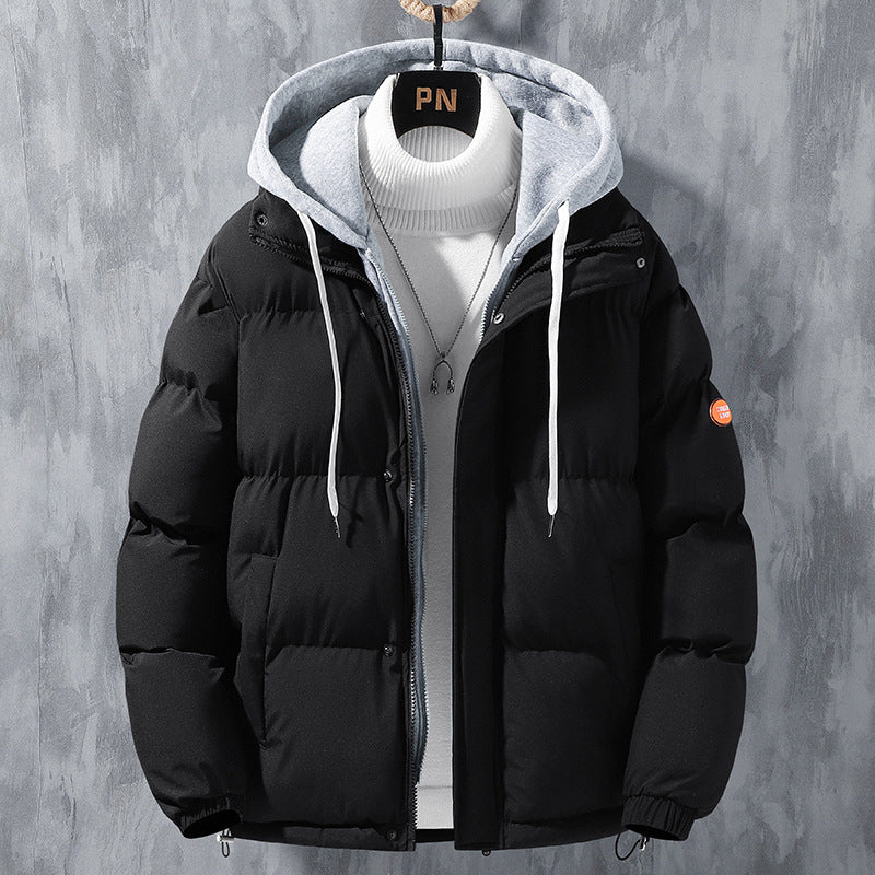 Fashion Solid Men Hooded Jacket
