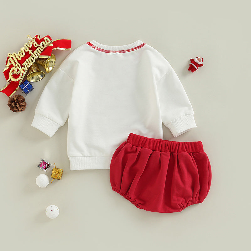 Long-Sleeved Reindeer Top & Pants Set
