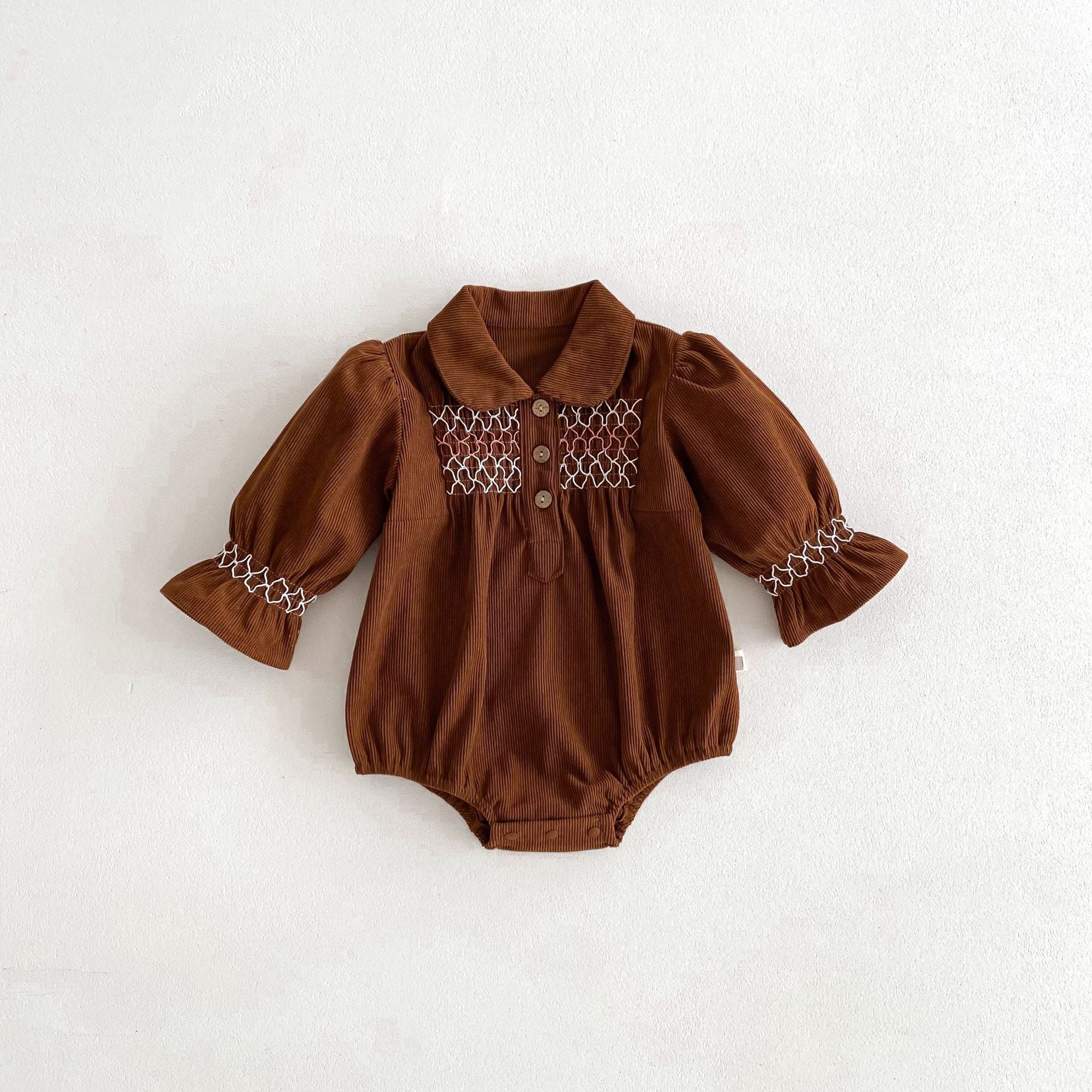 Corduroy Baby Girl Triangle Jumpsuit Dress