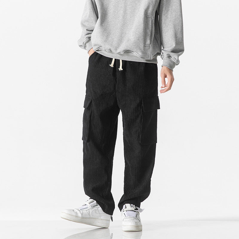 Loose Straight Men Corduroy Pants