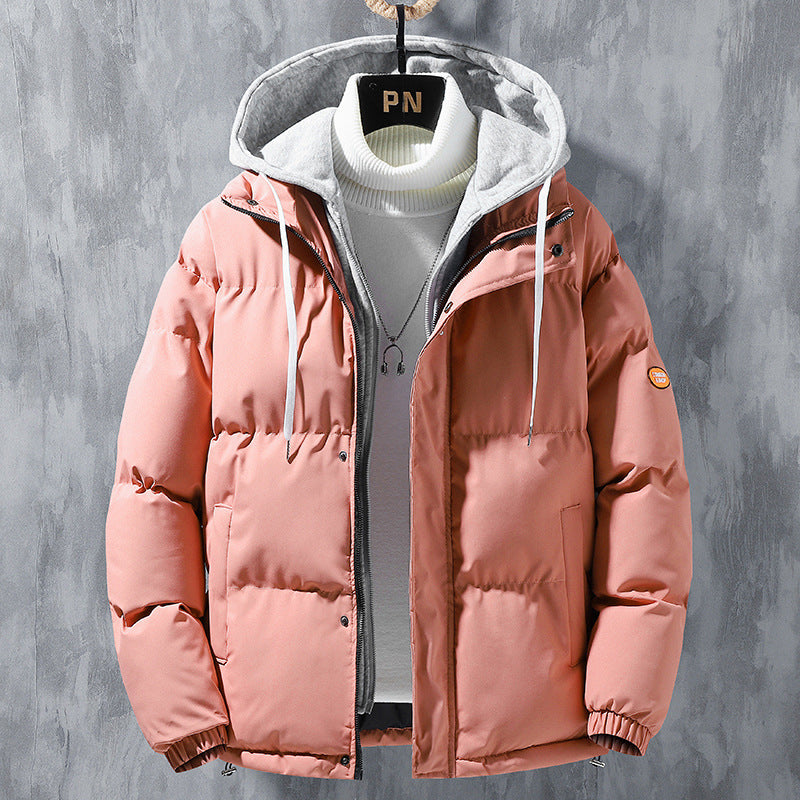 Fashion Solid Men Hooded Jacket