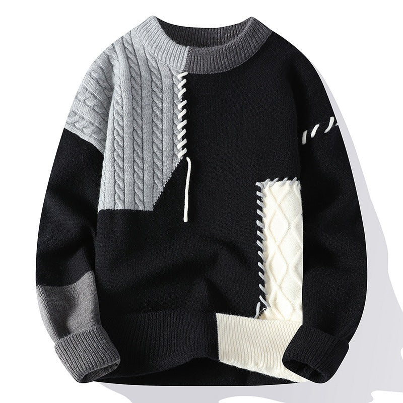 Trendy Colorblock Pullover Sweater