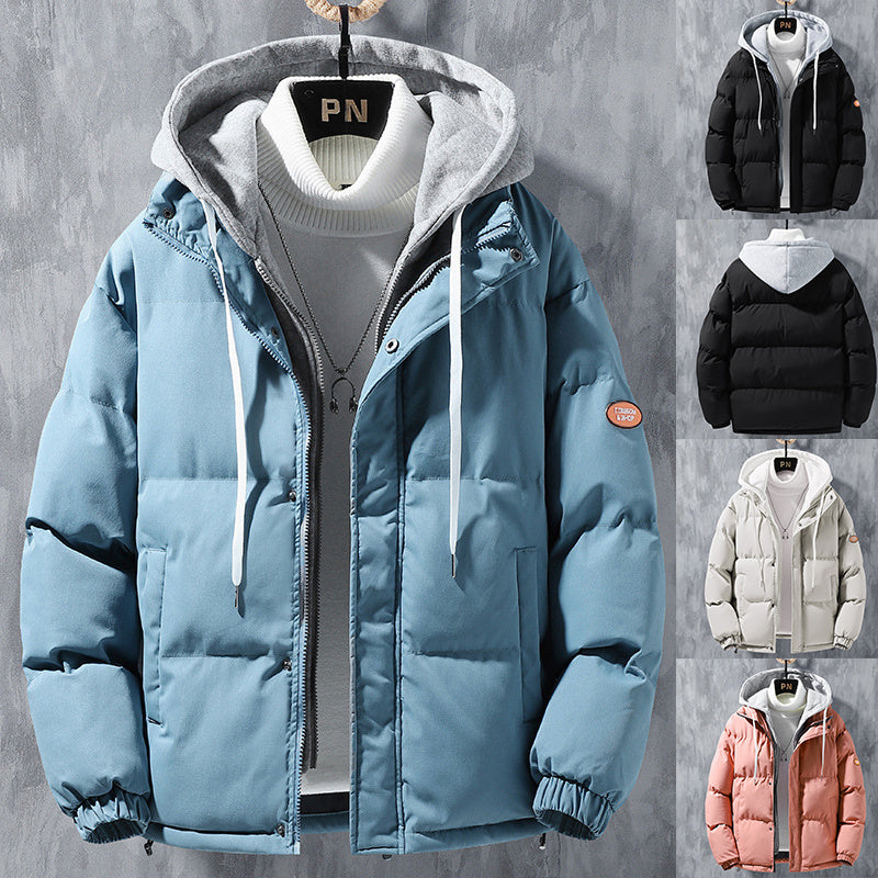 Fashion Solid Men Hooded Jacket