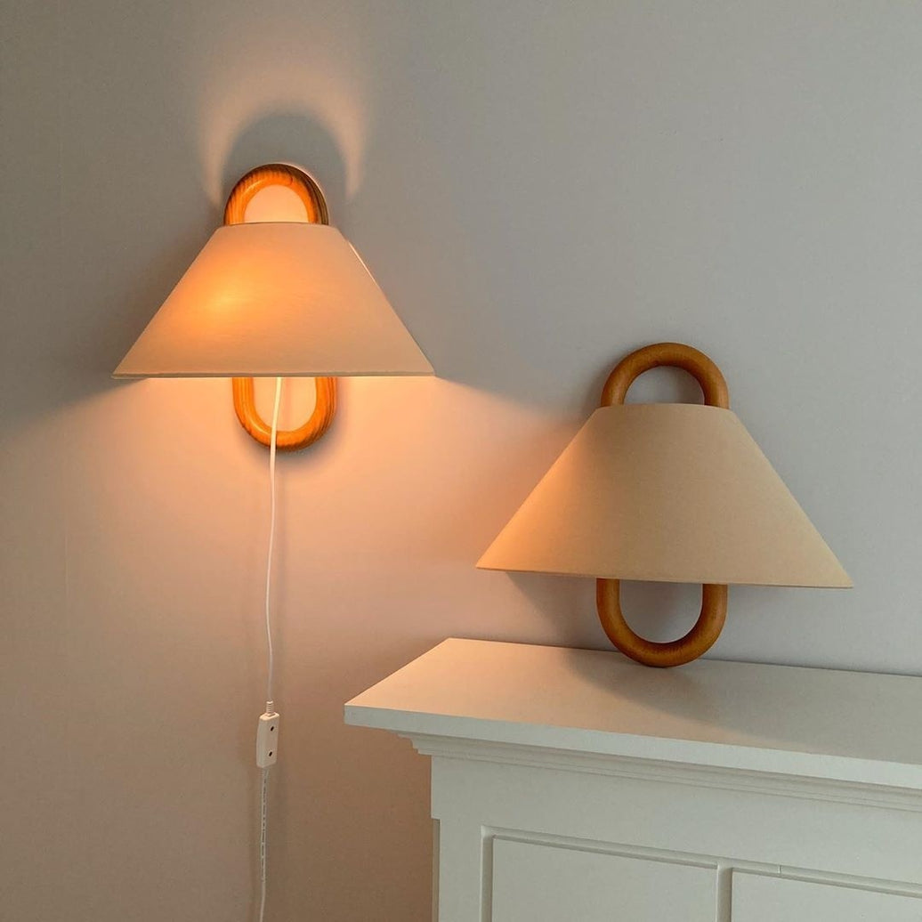 Beech Solid Wood Wall Sconce Lamp