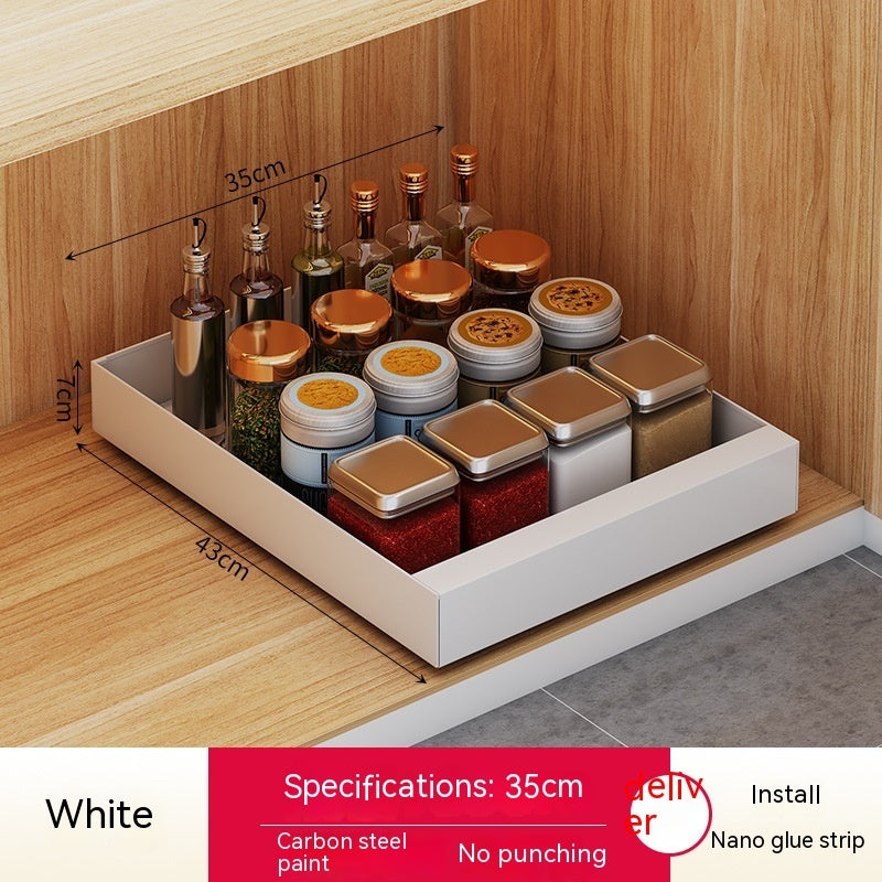 Double Layer Kitchen Drawer-styled Pull-out Cabinet