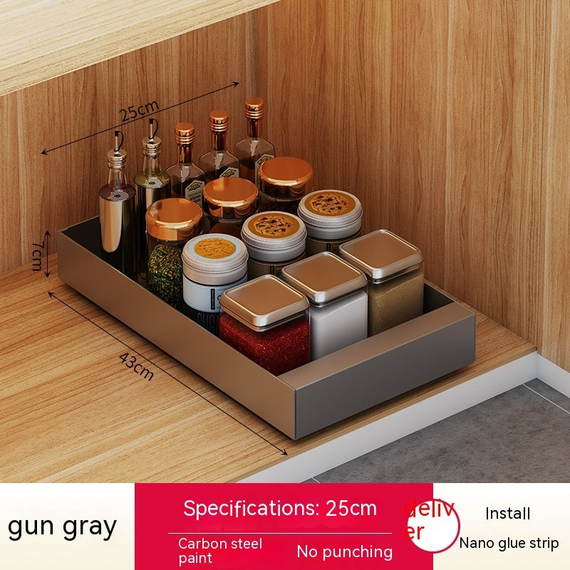 Double Layer Kitchen Drawer-styled Pull-out Cabinet