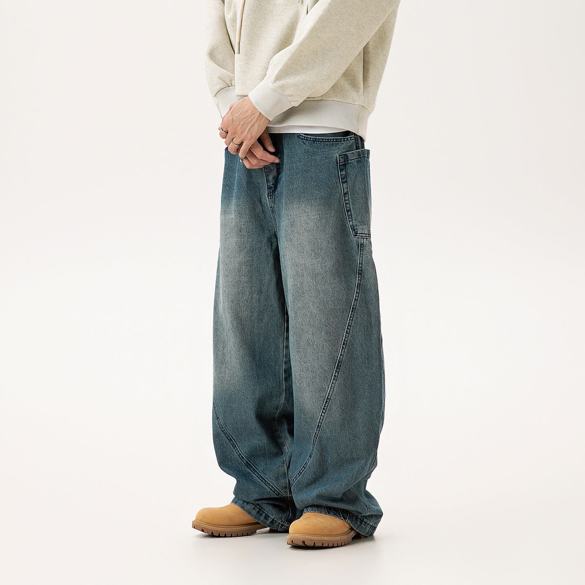 Men's Loose Baggy Denim Cotton Jeans