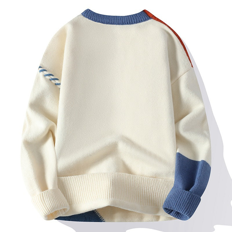 Trendy Colorblock Pullover Sweater