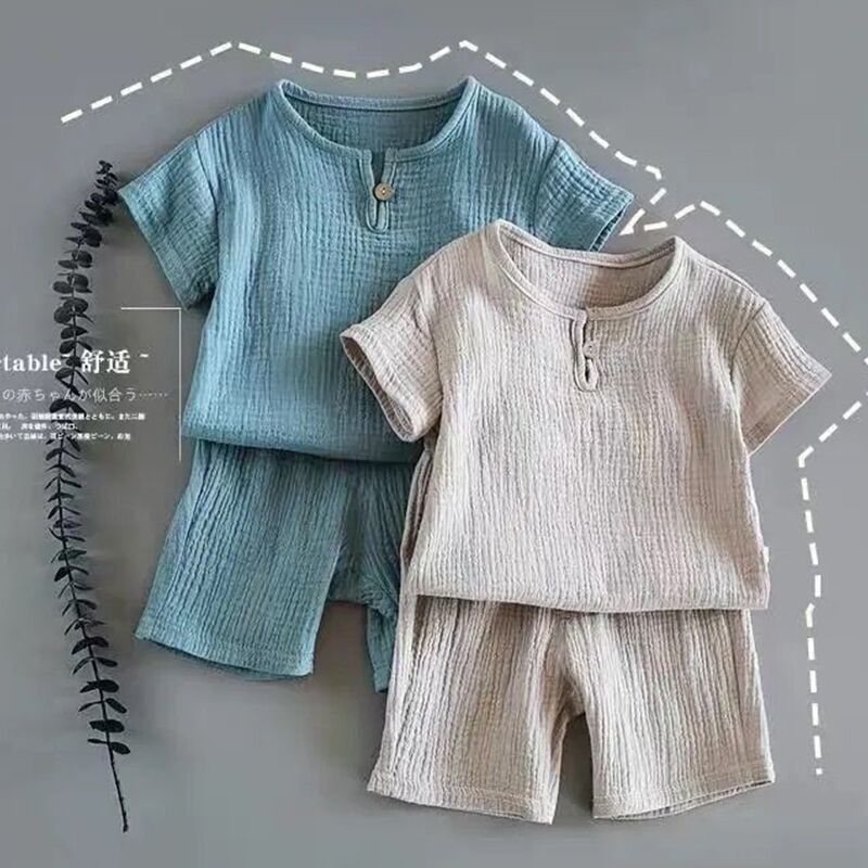 Summer Short-sleeved Cotton Baby Suit