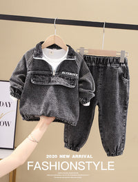 Casual Denimly Jacket And Pants For Boy