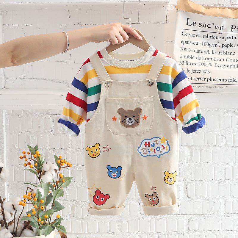 Cute Bear Printed Jumpsuit for Toddlers