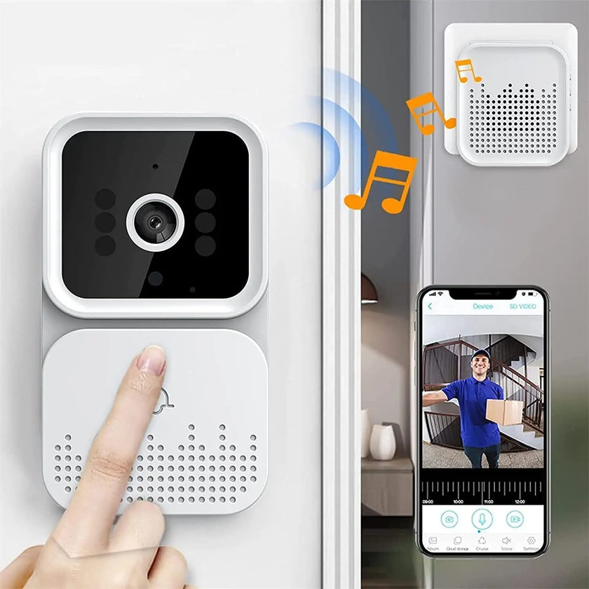 Smart Wireless Video Doorbell with Camera & Intercom