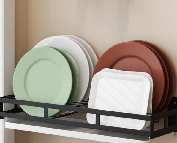 Black Dish Drain Kitchen Organizer Rack