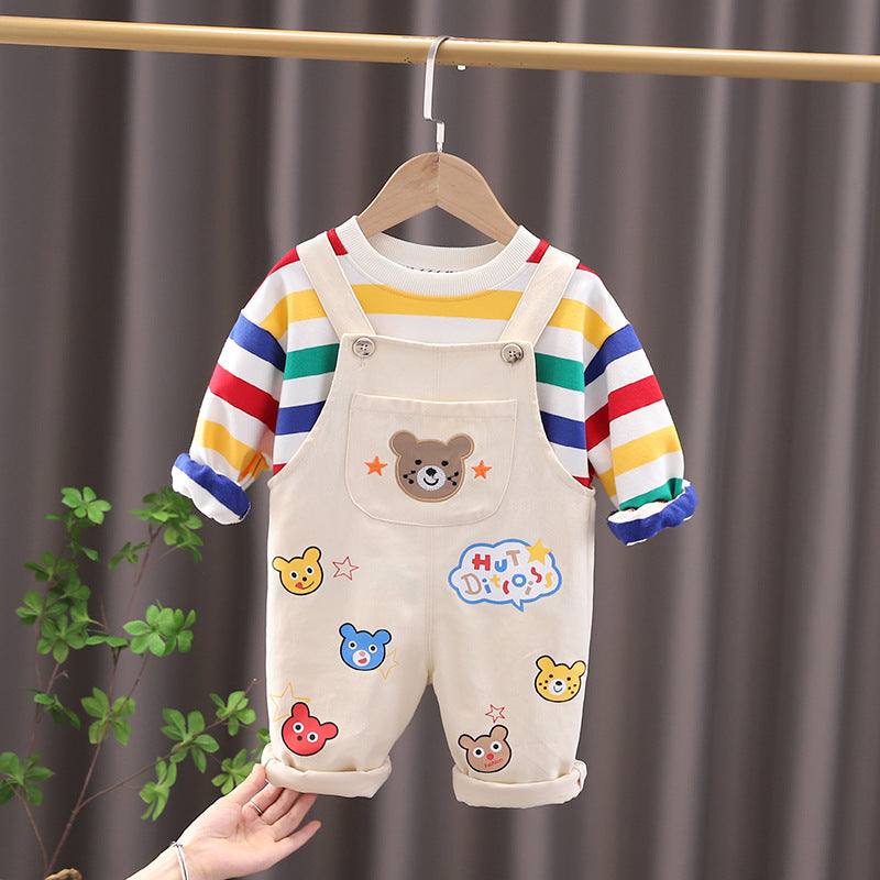 Cute Bear Printed Jumpsuit for Toddlers
