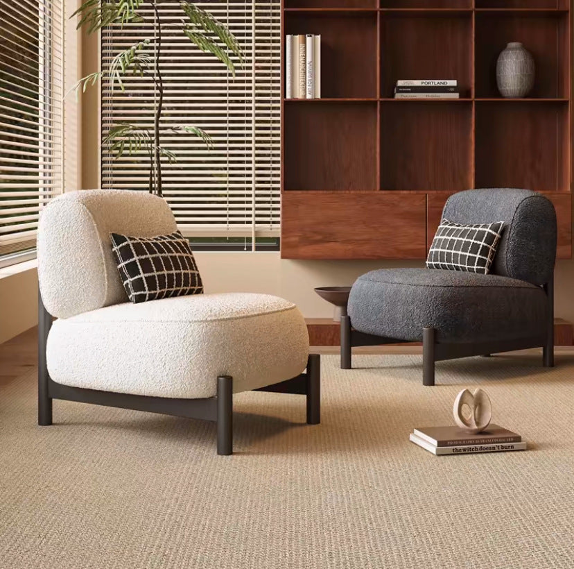 Fauteuil en laine d'agneau cosy et moelleux