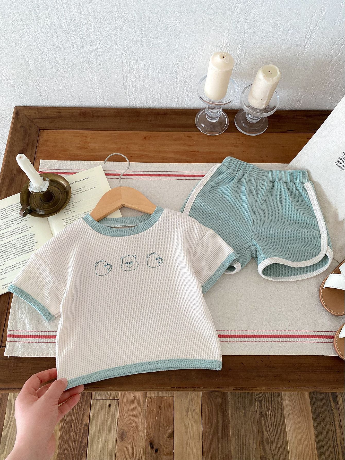 2-Pcs Summer Waffle Bear Set