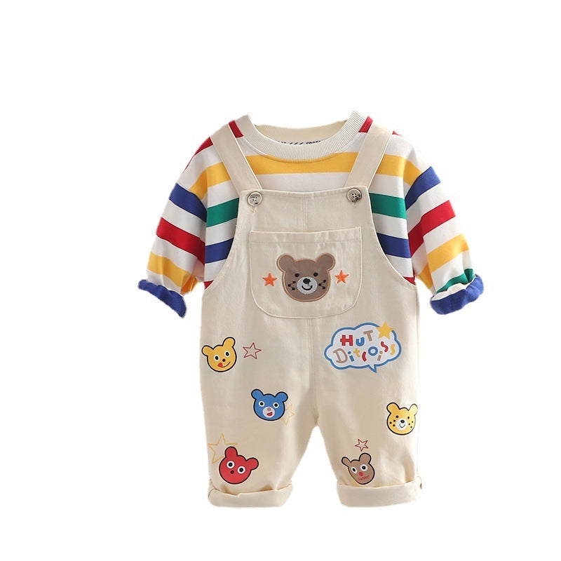 Cute Bear Printed Jumpsuit for Toddlers