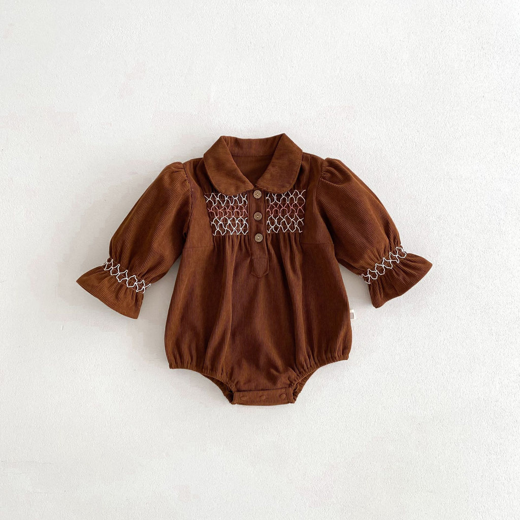 Corduroy Baby Girl Triangle Jumpsuit Dress