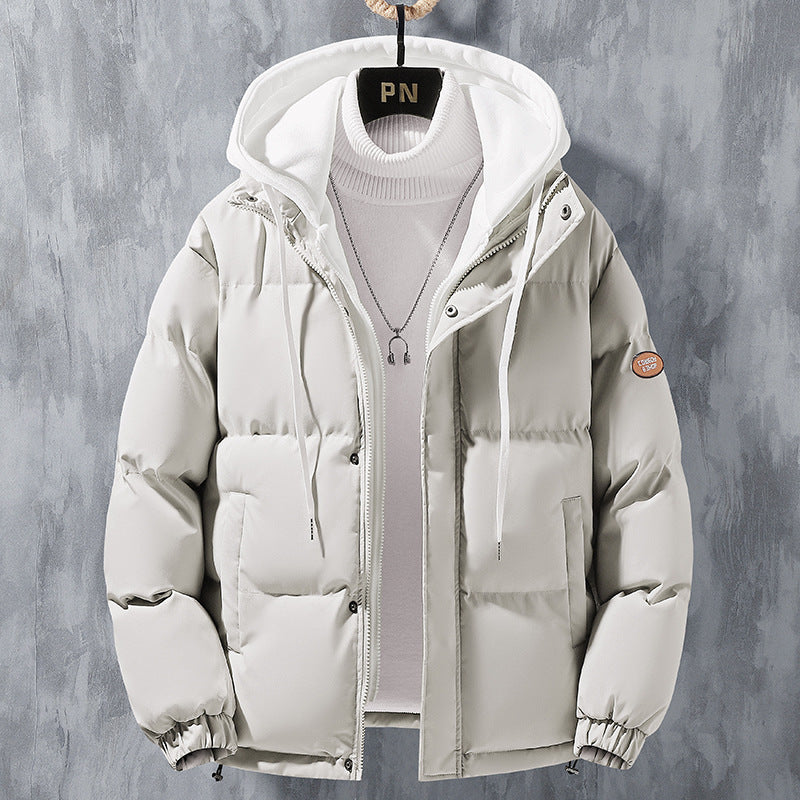Fashion Solid Men Hooded Jacket