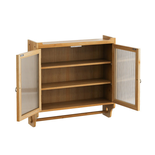 Vintage Double Door Glass Door Kitchen Cabinet - U’rGstore