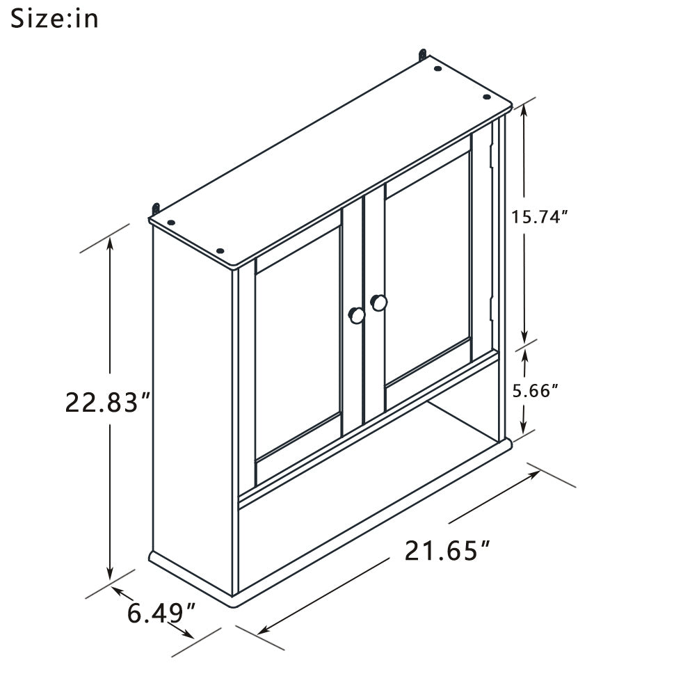 Bathroom Wall Storage Cabinet With Mirror - U’rGstore