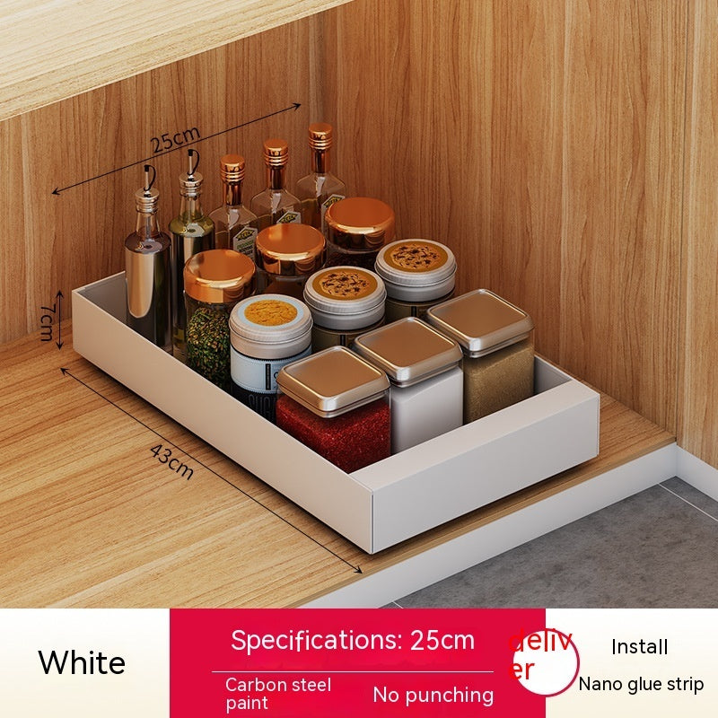 Double Layer Kitchen Drawer-styled Pull-out Cabinet