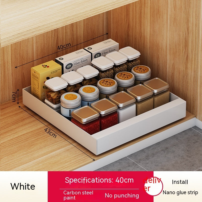 Double Layer Kitchen Drawer-styled Pull-out Cabinet