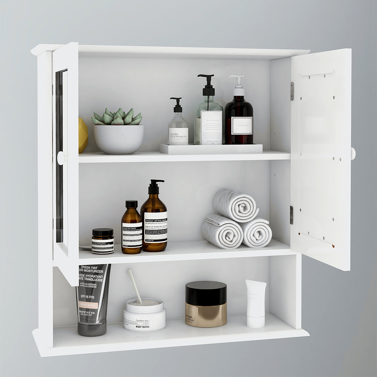 Bathroom Wall Storage Cabinet With Mirror - U’rGstore