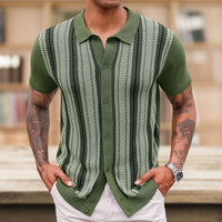 Casual Men's Striped Jacquard Sweat-Shirt